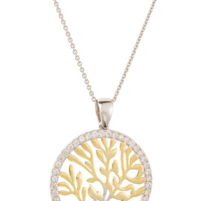 Jewellery Galway Irish Crystal Pendants | Tree Of Life Pendant Silver & Gold