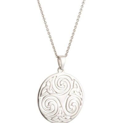 Jewellery Galway Irish Crystal Pendants | Celtic Swirl Sterling Silver Pendant