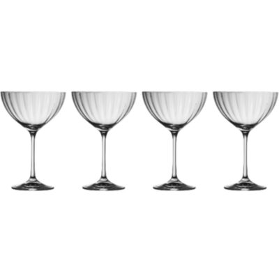 Glassware Galway Crystal Cocktail Glasses | Erne Saucer Champagne Glass Set Of 4