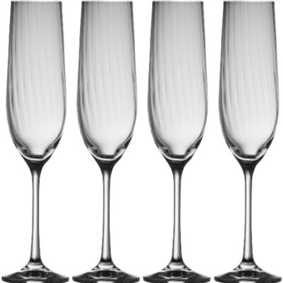 Glassware Galway Crystal Champagne Glasses | Erne Flute Glass Set Of 4