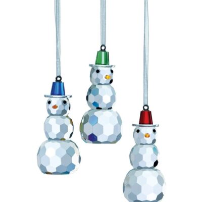 Christmas Galway Crystal  | Magical Snowman Hanging Ornaments