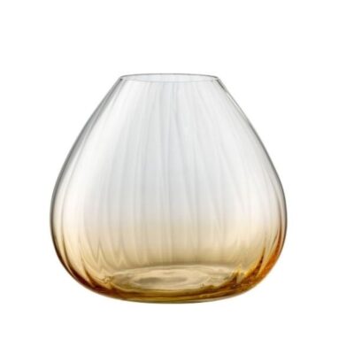 Homeware Galway Irish Crystal Vases | Erne Rose Bowl Amber