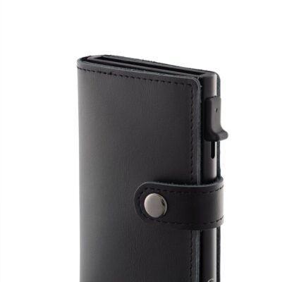 Accessories Galway Irish Crystal Mens Wallets | Black Leather Card Holder Wallet