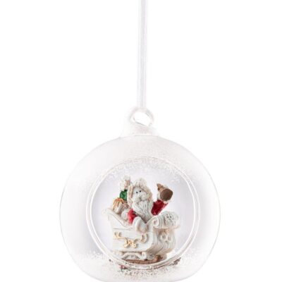 Christmas Galway Irish Crystal  | Santa’S Sleigh Hanging Bauble