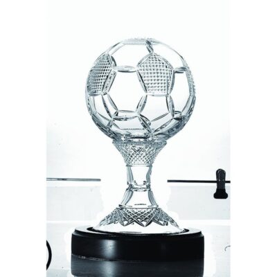 Engraving Galway Crystal Trophies | Engraved 8″ Soccer Ball Trophy