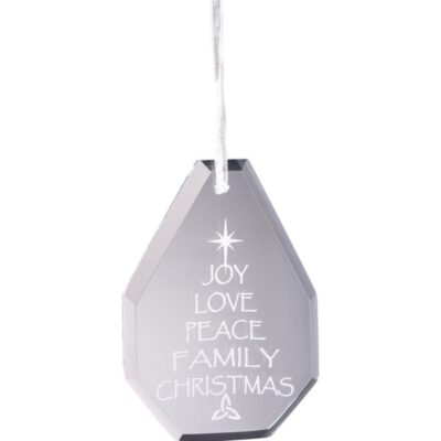 Christmas Galway Crystal  | Joy Hanging Ornament