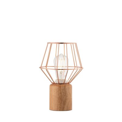 Homeware Galway Irish Crystal Lamps | Wood And Copper Table Lamp