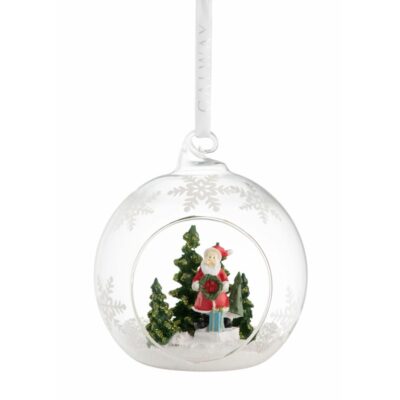 Christmas Galway Irish Crystal  | Santa & Tree Hanging Bauble