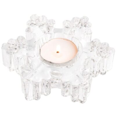 Christmas Galway Crystal  | Snowflake Votive (Led Tealight)