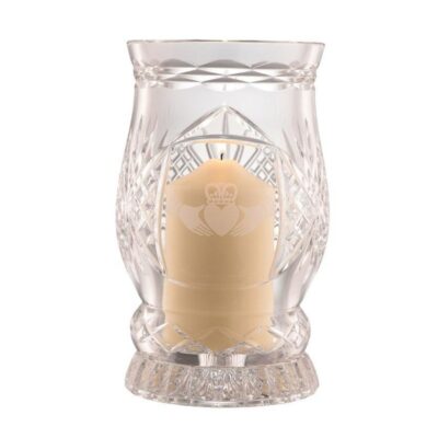 Homeware Galway Crystal Lamps | Claddagh Pillar Hurricane Lamp