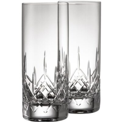 Engraving Galway Crystal Glassware | Engraved Longford Hiball Glass Pair