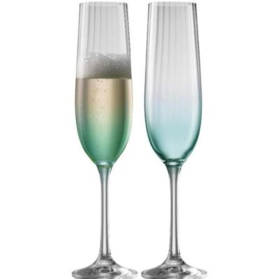 Glassware Galway Crystal Champagne Glasses | Erne Champagne Flute Glass Pair Aqua