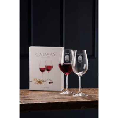 Engraving Galway Crystal Glassware | Engraved Elegance Red Glass Pair