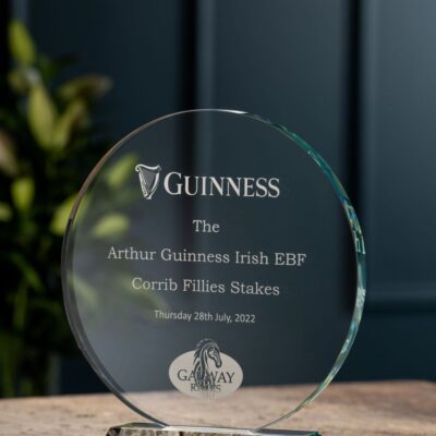 Engraving Galway Irish Crystal Trophies | Engraved Large Round Trophy