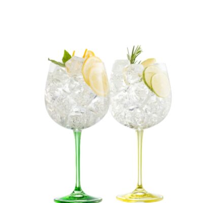 Engraving Galway Crystal Glassware | Engraved Gin & Tonic Glass Pair- Lemon & Lime