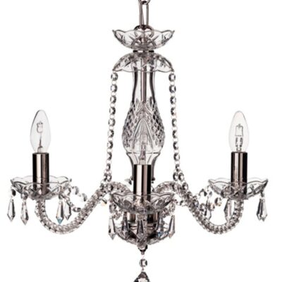 Homeware Galway Irish Crystal Chandeliers | Leenane 3 Arm Chandelier Us Fitting