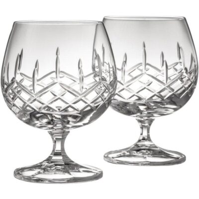 Engraving Galway Crystal Glassware | Engraved Longford Brandy Glass Pair