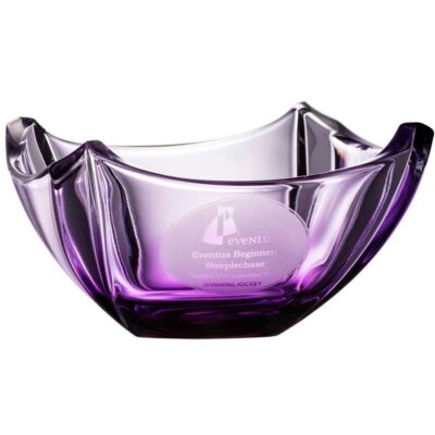 Engraving Galway Crystal Bowls | Engraved Amethyst Dune 10″ Bowl