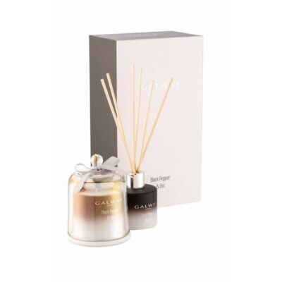 Homeware Galway Crystal Candles And Diffusers | Black Pepper & Gin Gift Set