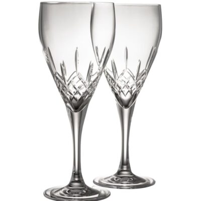 Engraving Galway Crystal Glassware | Engraved Longford Red Glass Pair